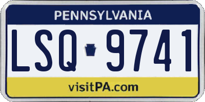 PA license plate LSQ9741
