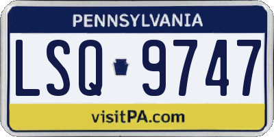 PA license plate LSQ9747