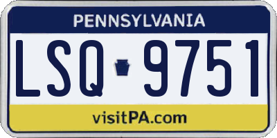 PA license plate LSQ9751