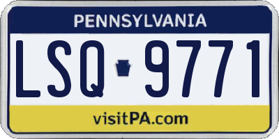PA license plate LSQ9771