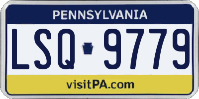 PA license plate LSQ9779