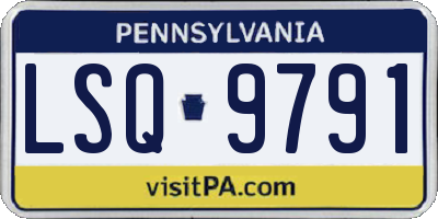 PA license plate LSQ9791