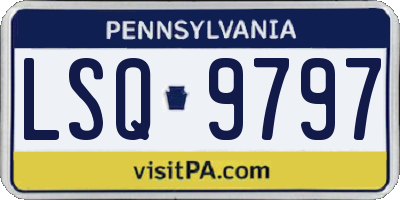 PA license plate LSQ9797
