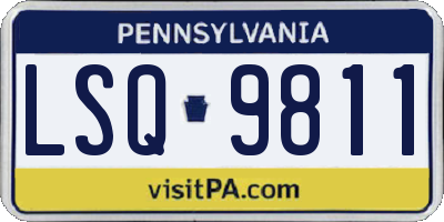 PA license plate LSQ9811