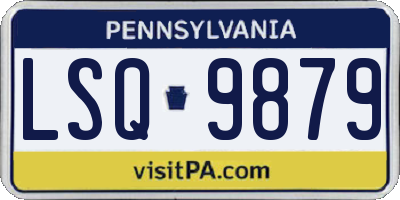PA license plate LSQ9879