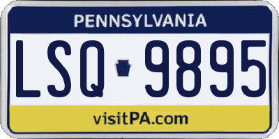 PA license plate LSQ9895