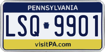 PA license plate LSQ9901