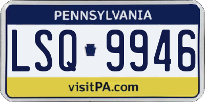 PA license plate LSQ9946