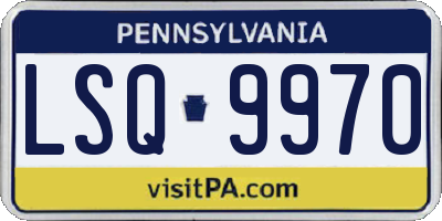 PA license plate LSQ9970