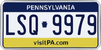 PA license plate LSQ9979