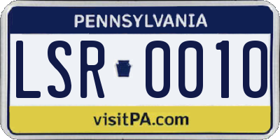 PA license plate LSR0010