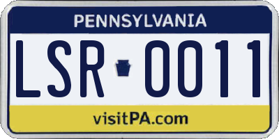 PA license plate LSR0011