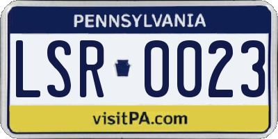 PA license plate LSR0023