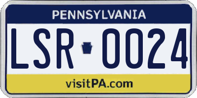 PA license plate LSR0024