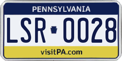 PA license plate LSR0028