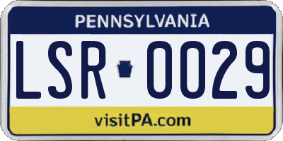 PA license plate LSR0029