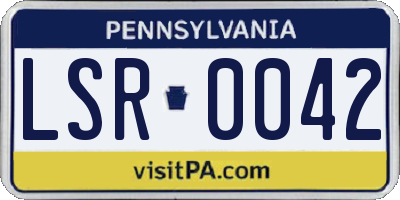 PA license plate LSR0042