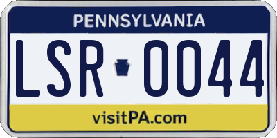 PA license plate LSR0044