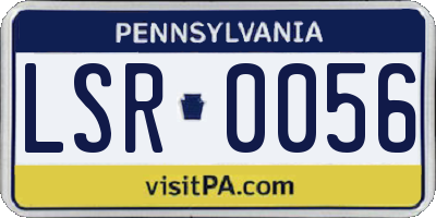 PA license plate LSR0056