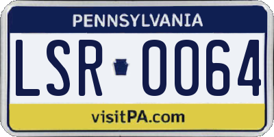 PA license plate LSR0064