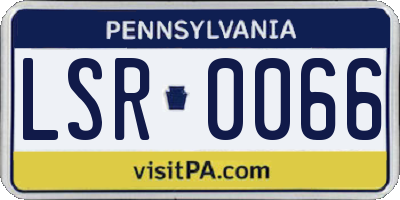 PA license plate LSR0066