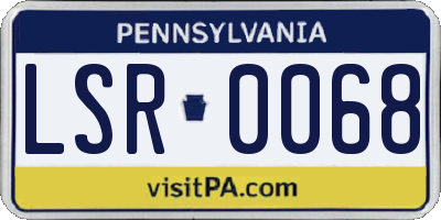 PA license plate LSR0068