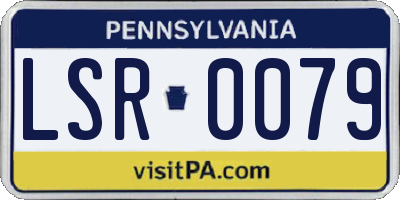 PA license plate LSR0079
