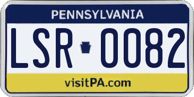 PA license plate LSR0082