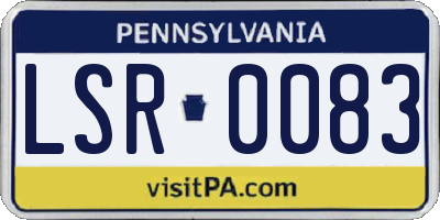 PA license plate LSR0083