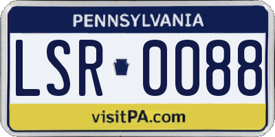 PA license plate LSR0088