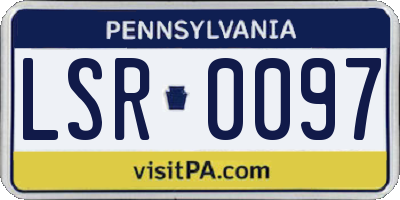 PA license plate LSR0097