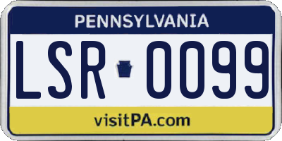 PA license plate LSR0099