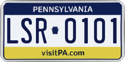 PA license plate LSR0101