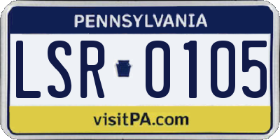 PA license plate LSR0105