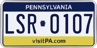PA license plate LSR0107