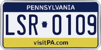 PA license plate LSR0109