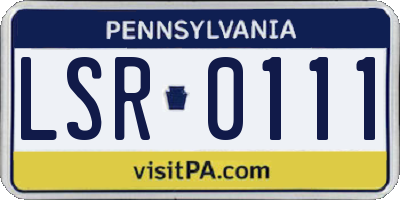 PA license plate LSR0111