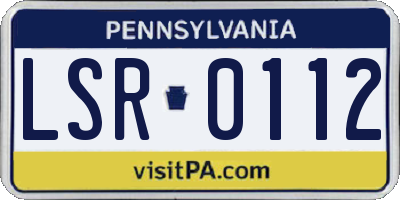 PA license plate LSR0112