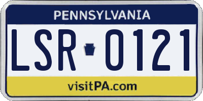 PA license plate LSR0121