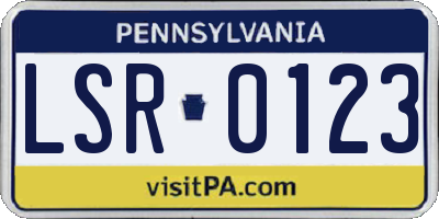PA license plate LSR0123
