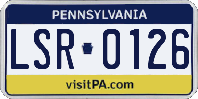 PA license plate LSR0126