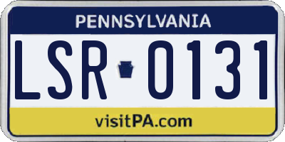 PA license plate LSR0131