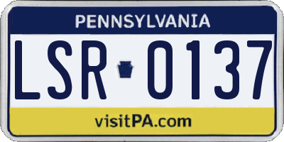 PA license plate LSR0137