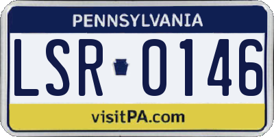 PA license plate LSR0146
