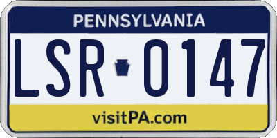 PA license plate LSR0147