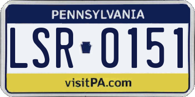 PA license plate LSR0151