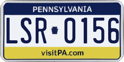 PA license plate LSR0156