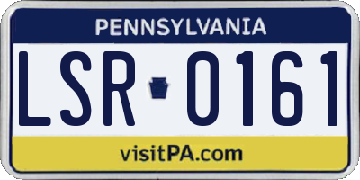 PA license plate LSR0161