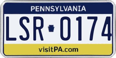 PA license plate LSR0174