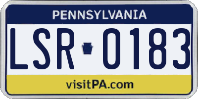 PA license plate LSR0183
